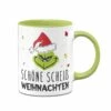 Tasse - Grinch - Schöne Scheiß Weihnachten (Gesicht)