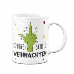 Tasse - Grinch - Schöne Scheiß Weihnachten (Mittelfinger) -Becher Geschäft bild tasse grinch schone scheiss weihnachten mittelfinger 396096