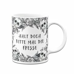 Tasse - Halt Doch Bitte Mal Die Fresse - Skull Statement 9 Tasse - Halt Doch Bitte Mal Die Fresse - Skull Statement -Becher Geschäft bild tasse halt doch bitte mal die fresse skull statement 395042