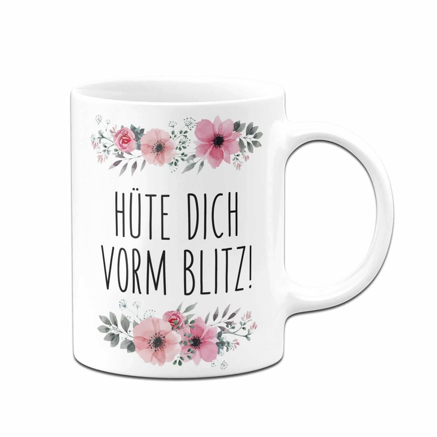 Tasse - Hüte Dich Vorm Blitz! - Blumig 5 Tasse - Hüte Dich Vorm Blitz! - Blumig – Bild 5
