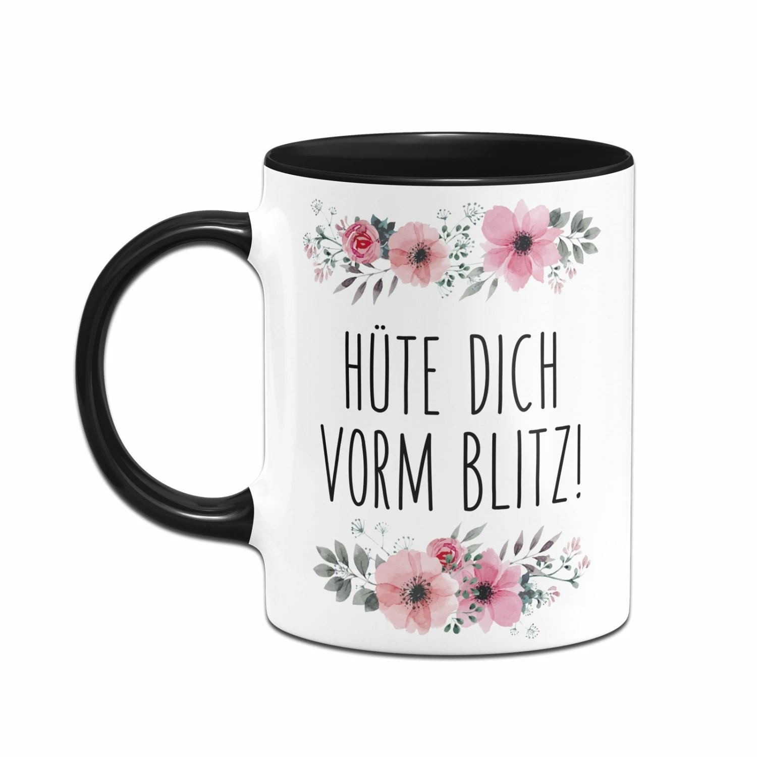 Tasse - Hüte Dich Vorm Blitz! - Blumig 4 Tasse - Hüte Dich Vorm Blitz! - Blumig – Bild 4