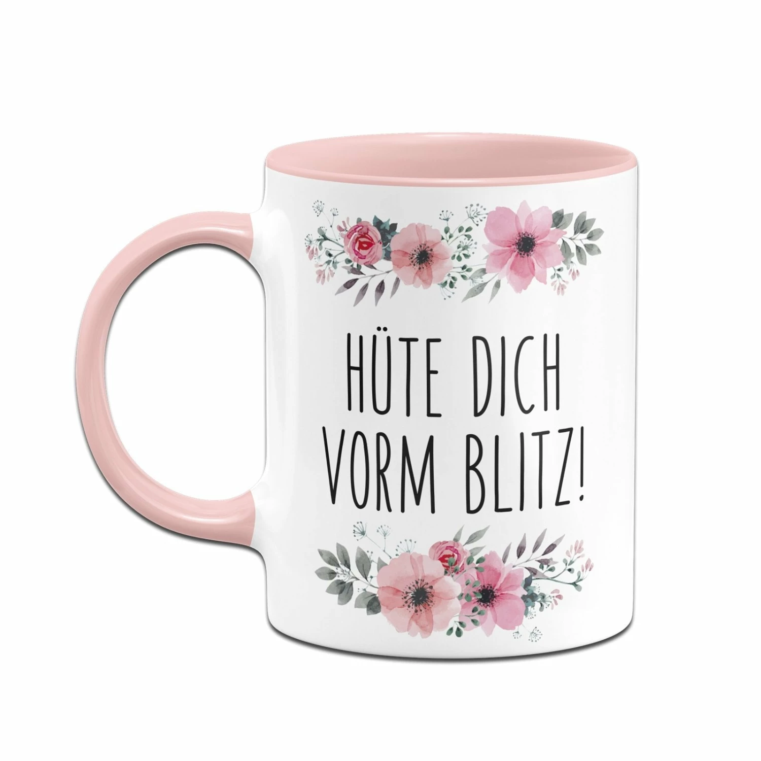 Tasse - Hüte Dich Vorm Blitz! - Blumig 2 Tasse - Hüte Dich Vorm Blitz! - Blumig – Bild 2