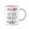 Tasse - Hüte Dich Vorm Blitz! - Blumig