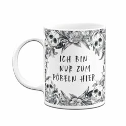 Tasse - Ich Bin Nur Zum Pöbeln Hier - Skull Statement 10 Tasse - Ich Bin Nur Zum Pöbeln Hier - Skull Statement -Becher Geschäft bild tasse ich bin nur zum pobeln hier skull statement 295702