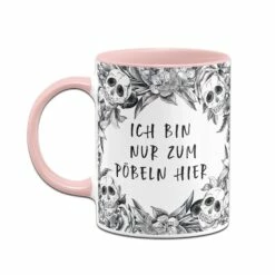 Tasse - Ich Bin Nur Zum Pöbeln Hier - Skull Statement 12 Tasse - Ich Bin Nur Zum Pöbeln Hier - Skull Statement -Becher Geschäft bild tasse ich bin nur zum pobeln hier skull statement 813950
