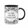 Tasse - Ich Bin Nur Zum Pöbeln Hier - Skull Statement