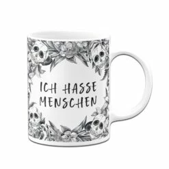 Tasse - Ich Hasse Menschen - Skull Statement -Becher Geschäft bild tasse ich hasse menschen skull statement 308219
