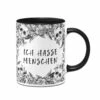 Tasse - Ich Hasse Menschen - Skull Statement