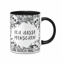 Tasse - Ich Hasse Menschen - Skull Statement