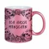 Tasse - Ich Hasse Menschen - Skull Statement Metallic-Edition