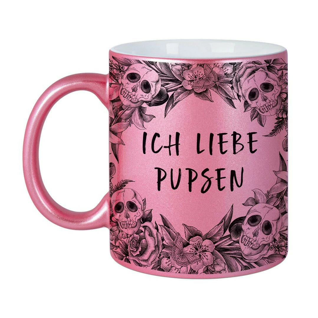 Tasse - Ich Liebe Pupsen - Skull Statement Metallic-Edition 2 Tasse - Ich Liebe Pupsen - Skull Statement Metallic-Edition – Bild 2