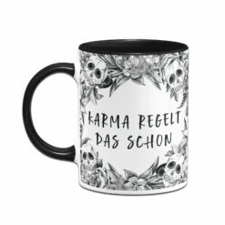 Tasse - Karma Regelt Das Schon - Skull Statement 8 Tasse - Karma Regelt Das Schon - Skull Statement -Becher Geschäft bild tasse karma regelt das schon skull statement 320518