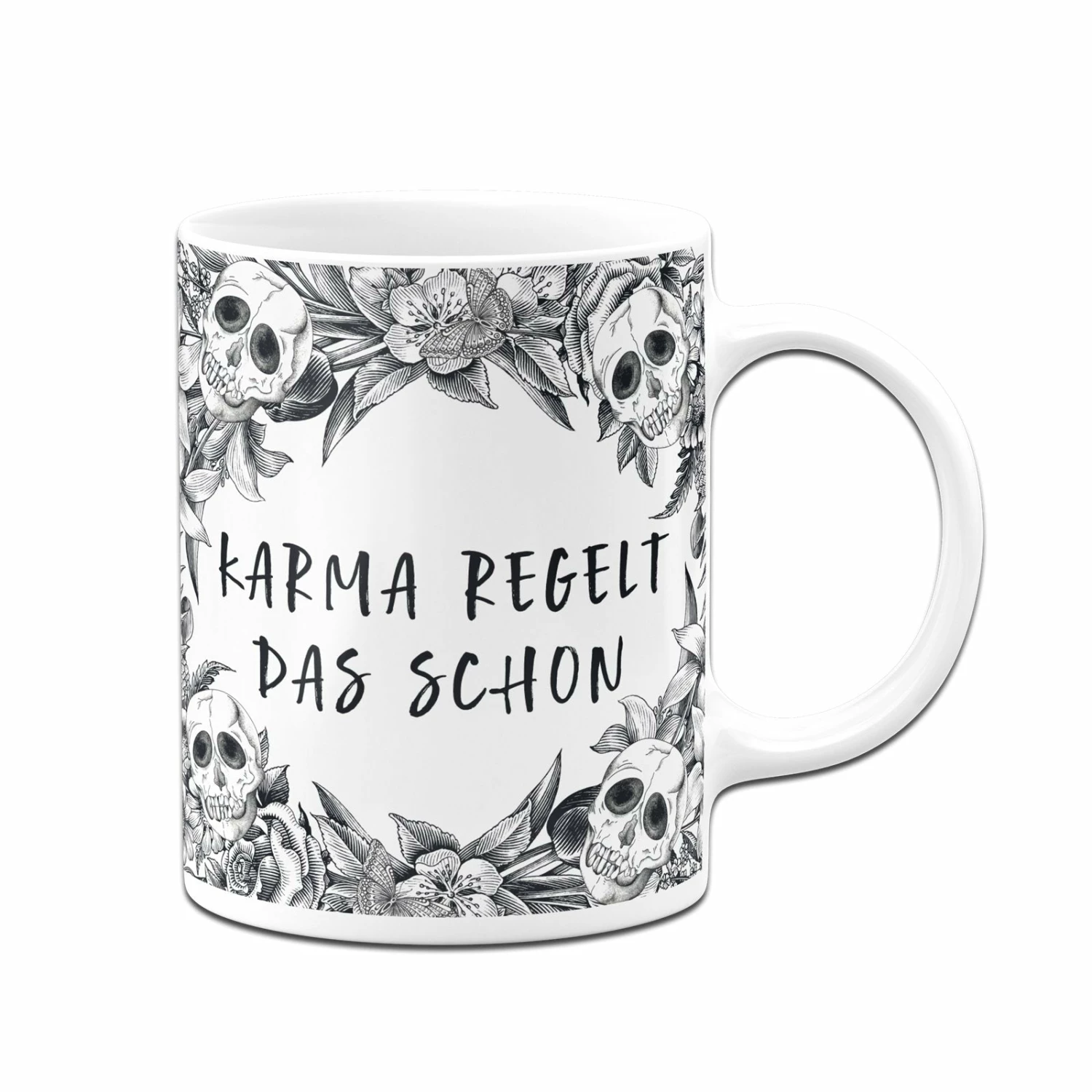 Tasse - Karma Regelt Das Schon - Skull Statement 3 Tasse - Karma Regelt Das Schon - Skull Statement – Bild 3