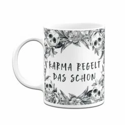 Tasse - Karma Regelt Das Schon - Skull Statement 10 Tasse - Karma Regelt Das Schon - Skull Statement -Becher Geschäft bild tasse karma regelt das schon skull statement 549955