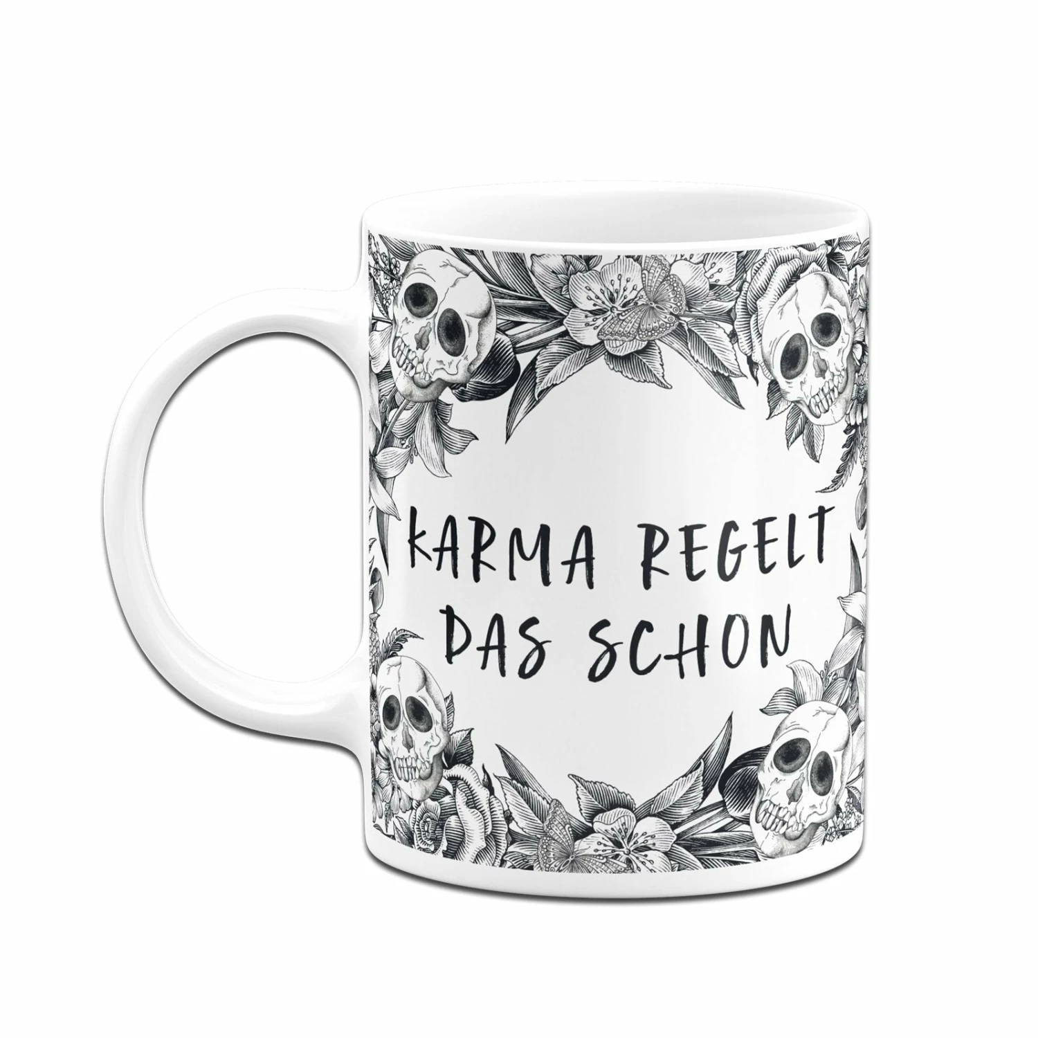 Tasse - Karma Regelt Das Schon - Skull Statement 4 Tasse - Karma Regelt Das Schon - Skull Statement – Bild 4