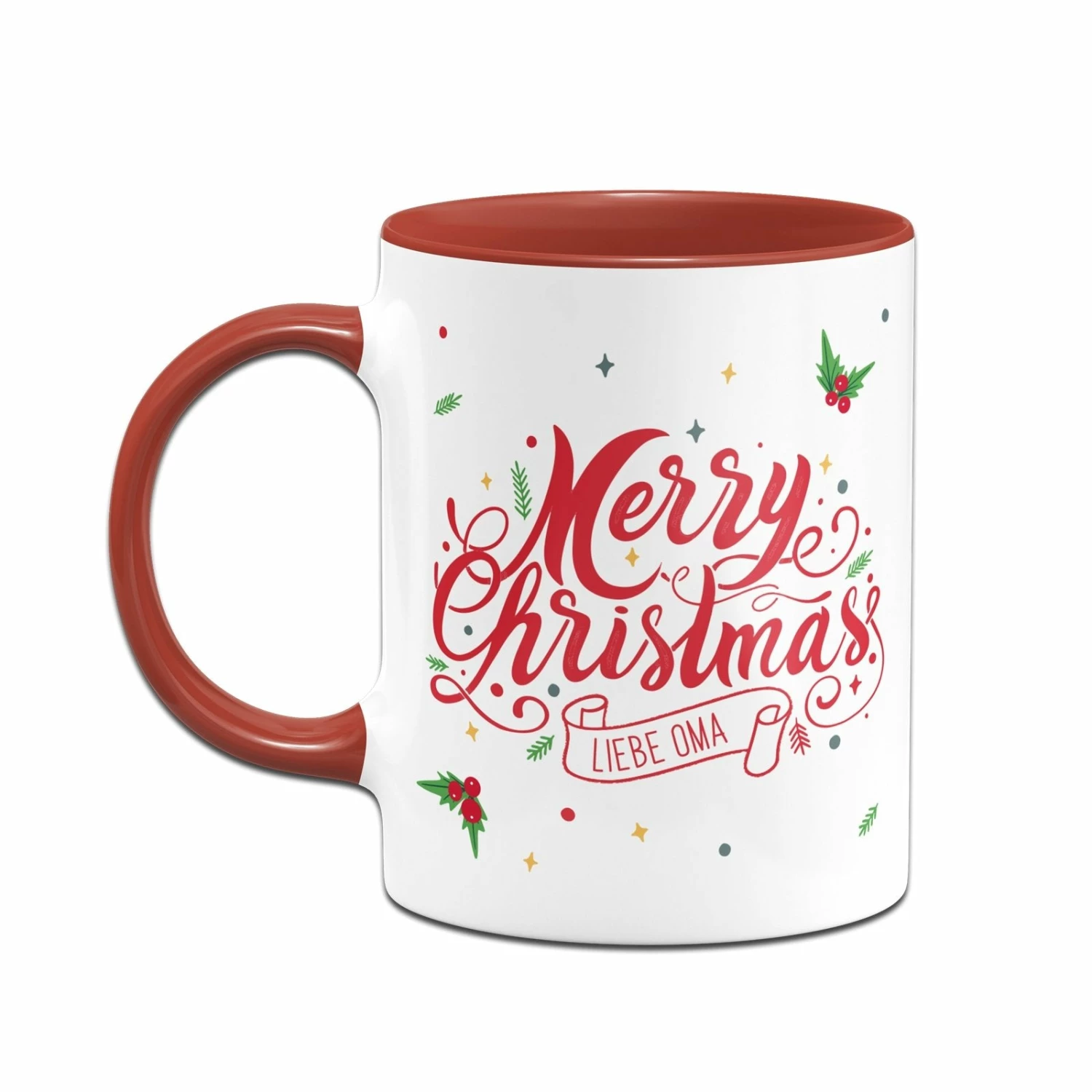 Tasse - Merry Christmas Liebe Oma - Stechpalme 2 Tasse - Merry Christmas Liebe Oma - Stechpalme – Bild 2