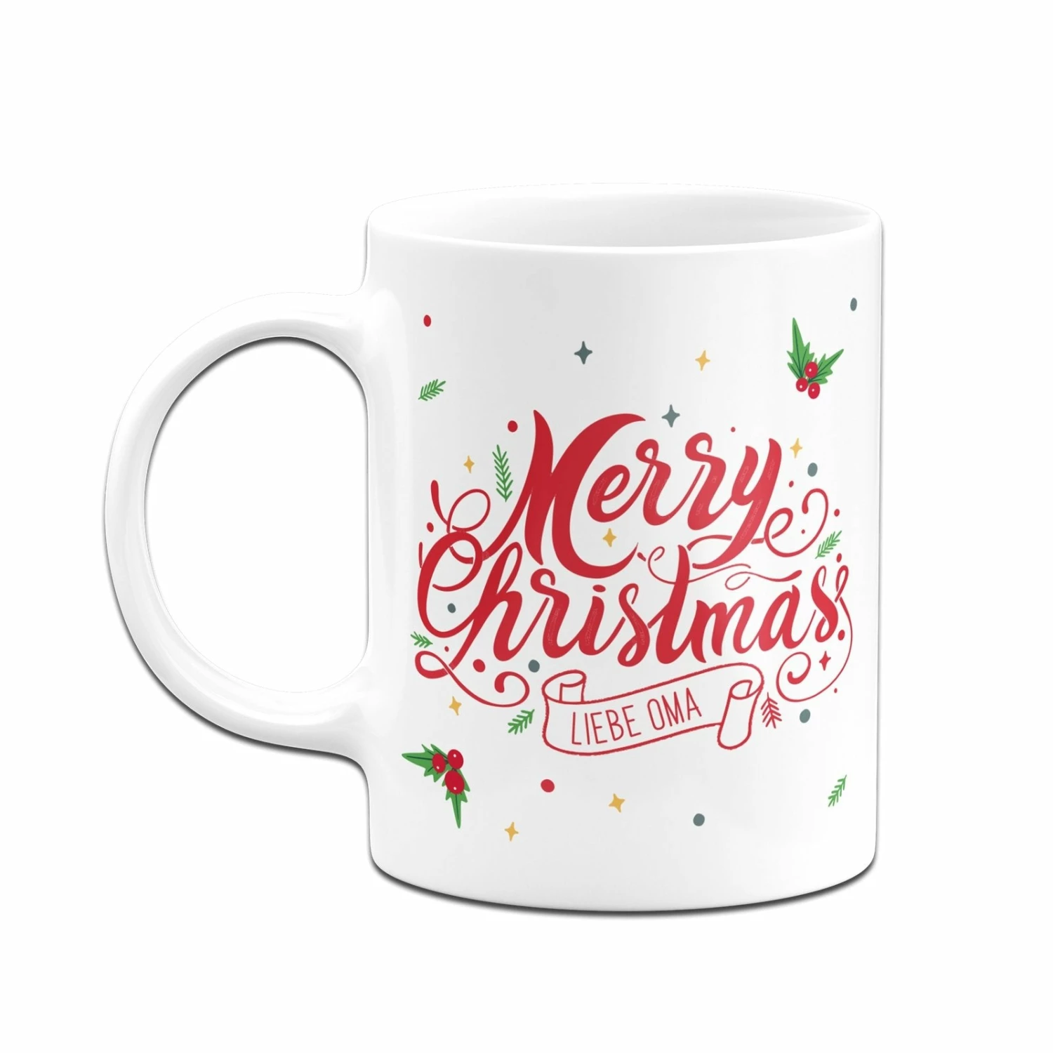 Tasse - Merry Christmas Liebe Oma - Stechpalme 4 Tasse - Merry Christmas Liebe Oma - Stechpalme – Bild 4