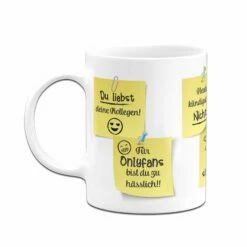 Tasse - Motivationstasse Mit Klebezetteln (Arbeit) 10 Tasse - Motivationstasse Mit Klebezetteln (Arbeit) -Becher Geschäft bild tasse motivationstasse mit klebezetteln arbeit 941517