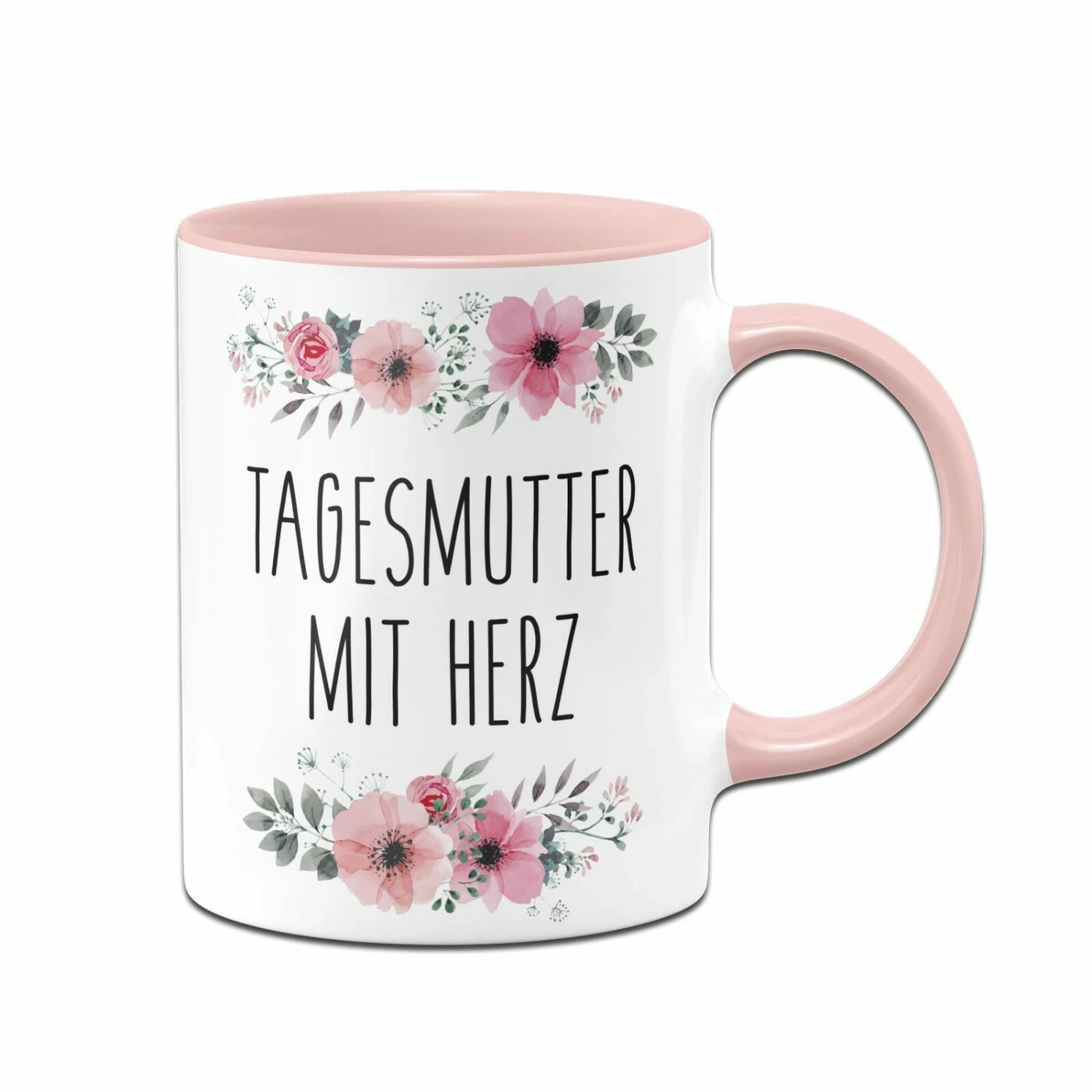 Tasse - Tagesmutter Mit Herz - Blumig 1 Tasse - Tagesmutter Mit Herz - Blumig