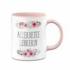 Tasse - Allerbeste Lehrerin - Blumig