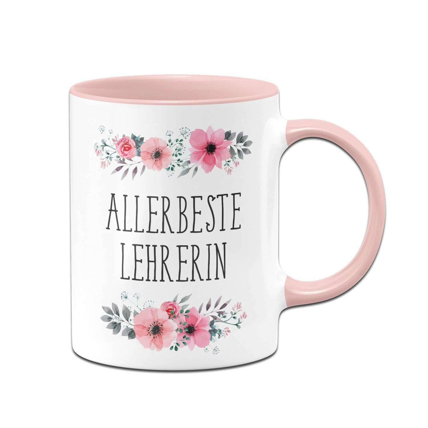 Tasse - Allerbeste Lehrerin - Blumig 1 Tasse - Allerbeste Lehrerin - Blumig