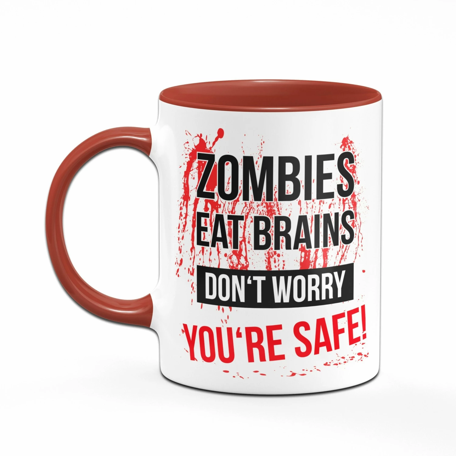Tasse - Zombies Eat Brains - Rot 2 Tasse - Zombies Eat Brains - Rot – Bild 2