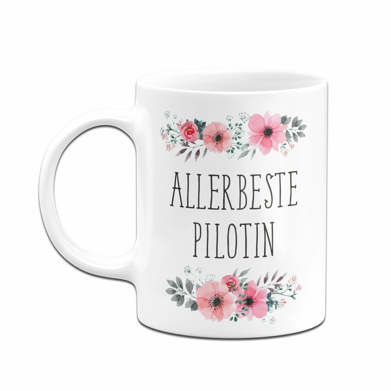 Tasse - Allerbeste Pilotin - Blumig 4 Tasse - Allerbeste Pilotin - Blumig – Bild 4