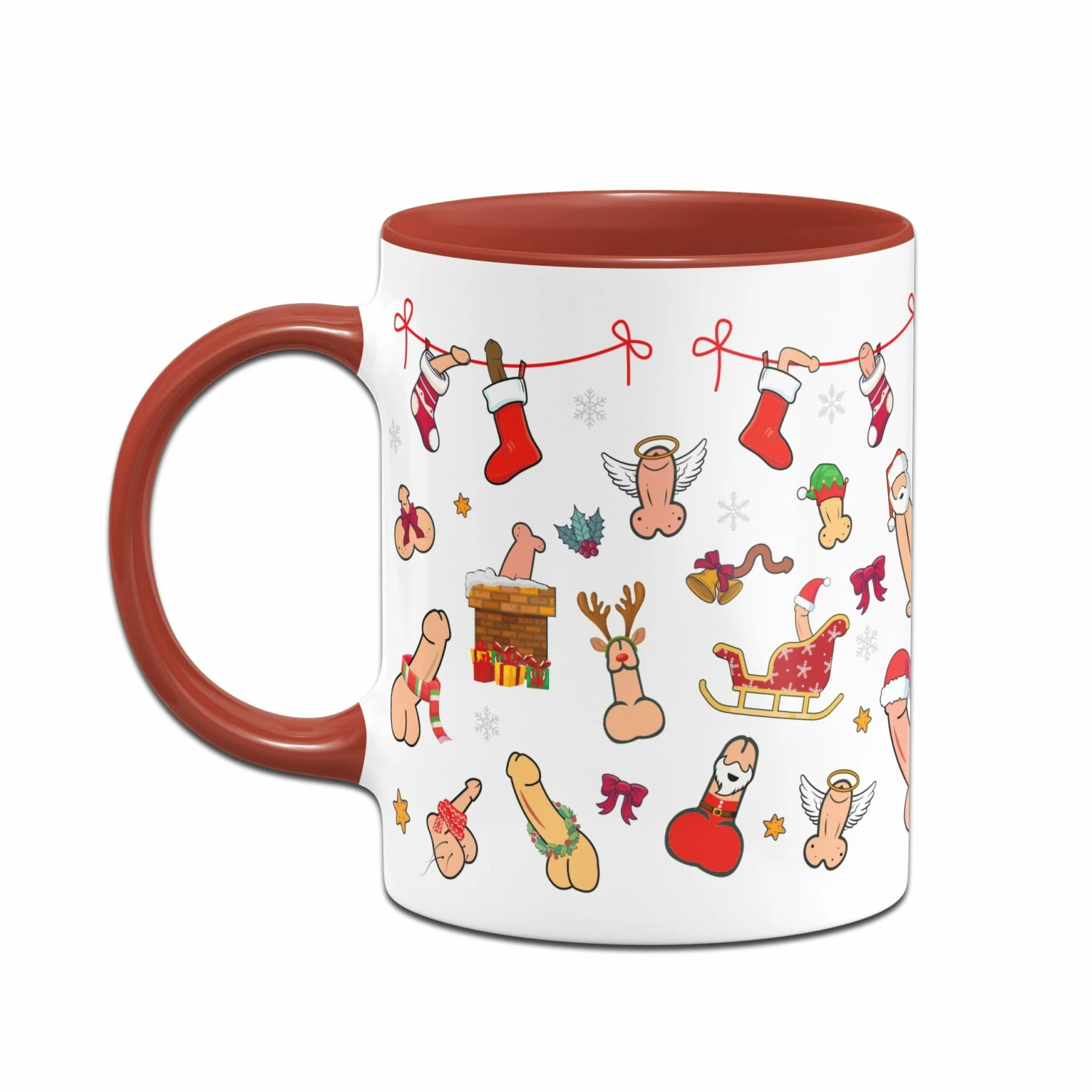 Tasse - Weihnachten Mit Weihnachts-Penis-Pimmel (Rundumdruck) 2 Tasse - Weihnachten Mit Weihnachts-Penis-Pimmel (Rundumdruck) – Bild 2
